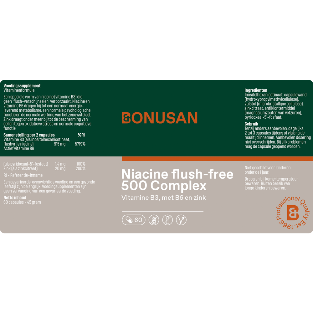 Niacine flush-free 500 Complex