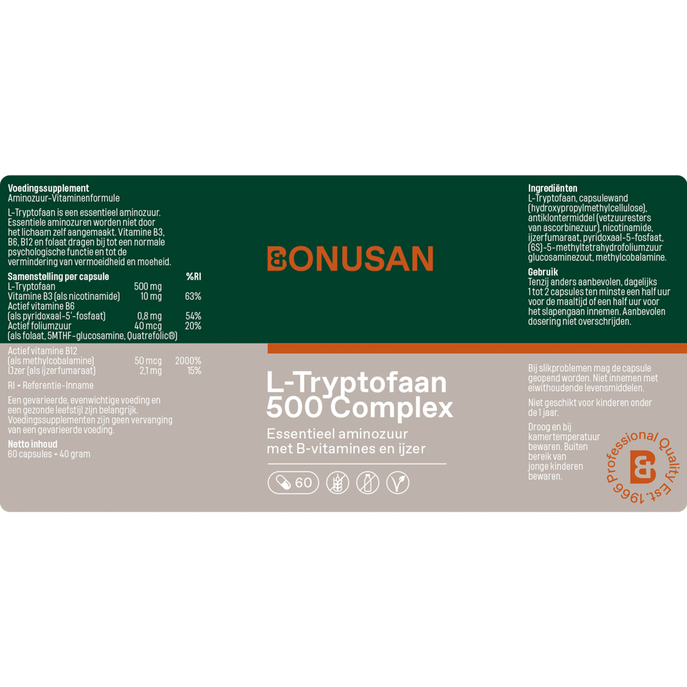 L-Tryptofaan 500 Complex