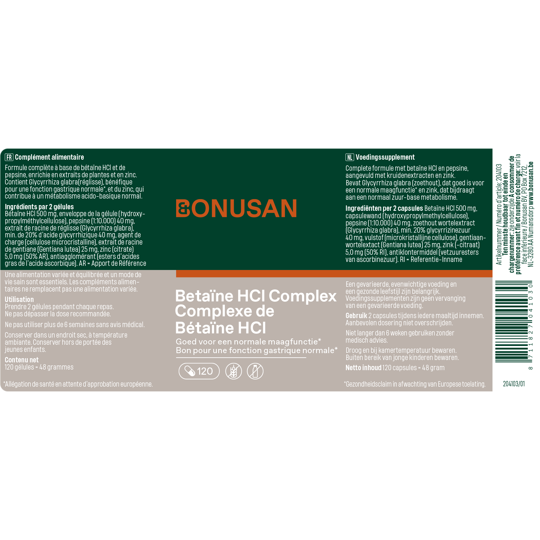 Betaïne HCl Complex Betaïne HCl Complex