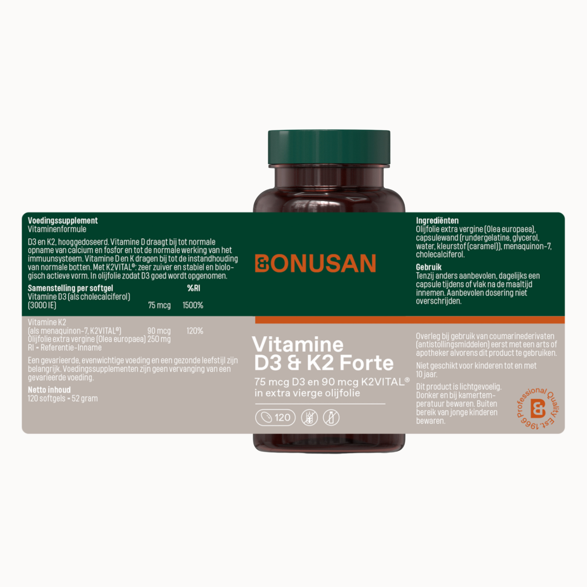 Vitamine D3 & K2 Forte