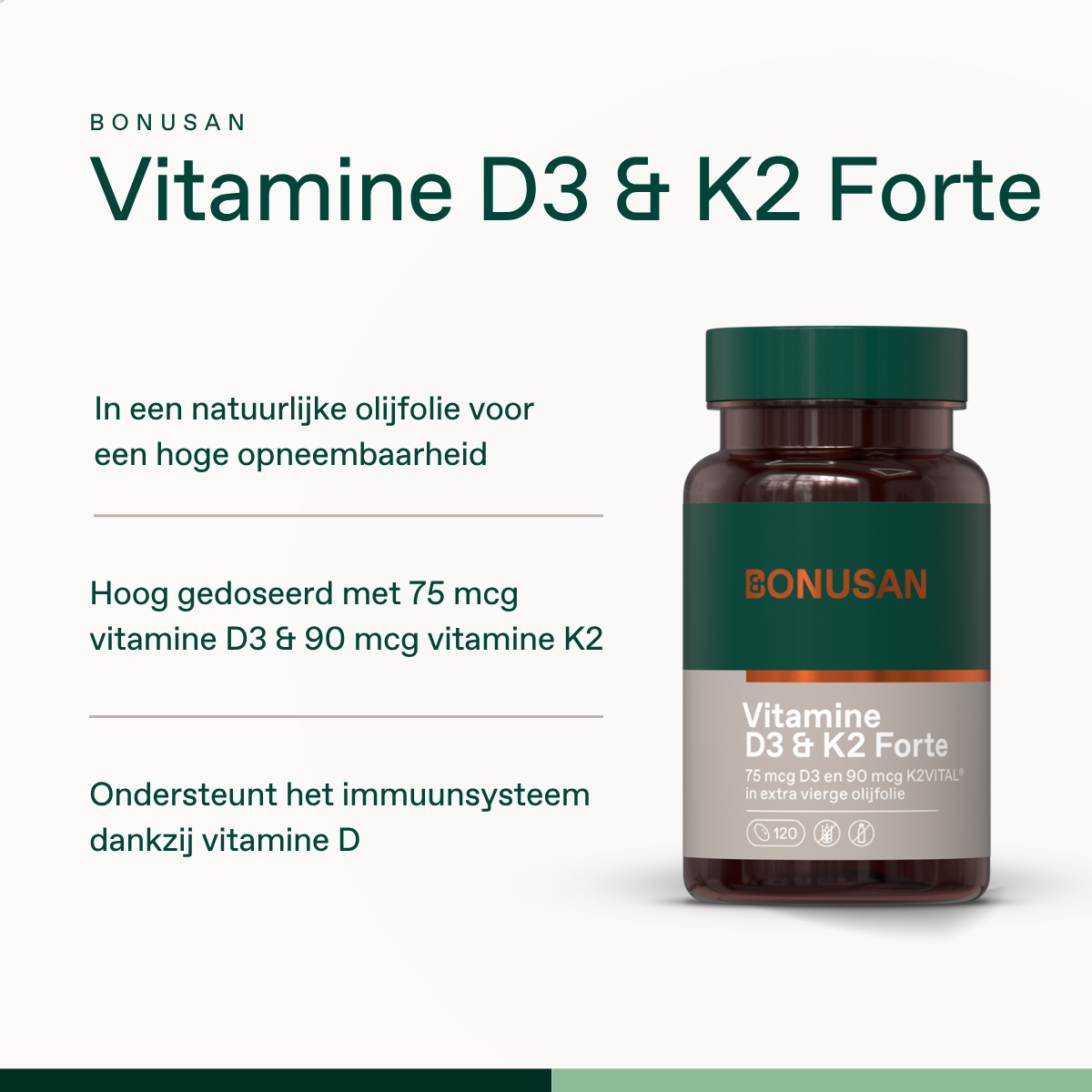 Vitamine D3 & K2 Forte