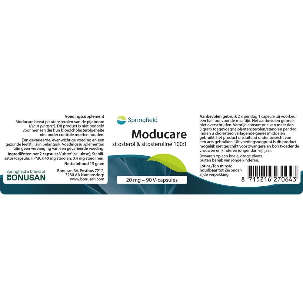 Moducare sterolen en sterolinen 90 V-caps.