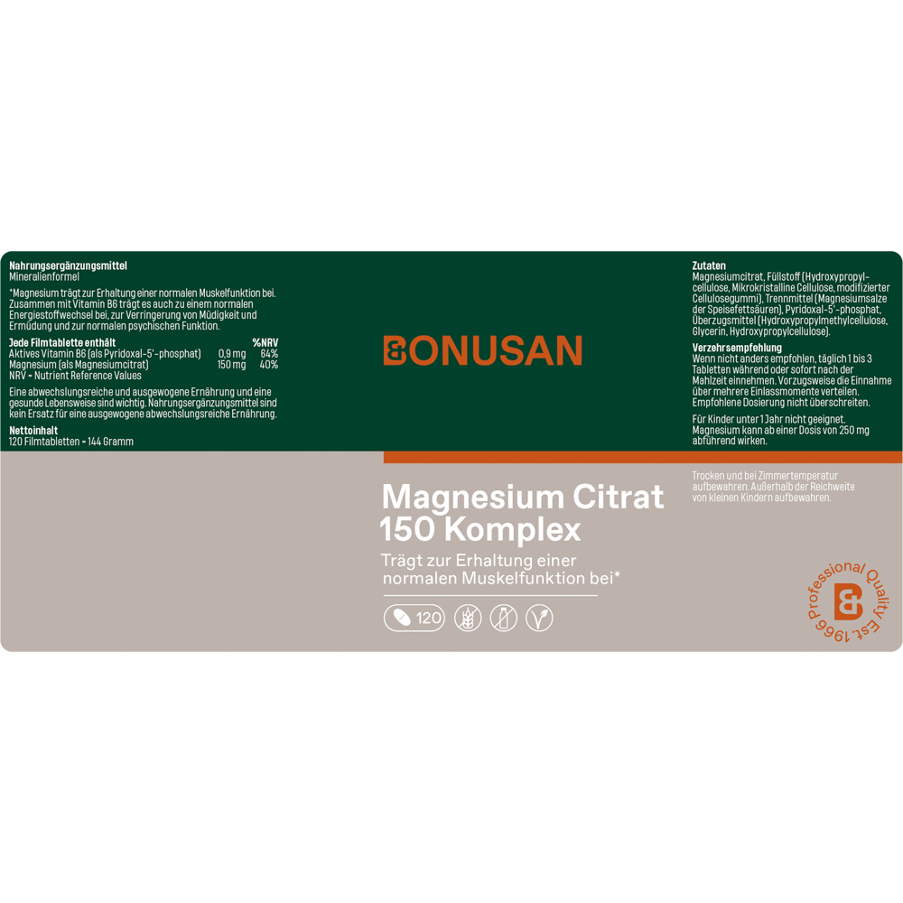 Magnesium Citrat 150 Komplex