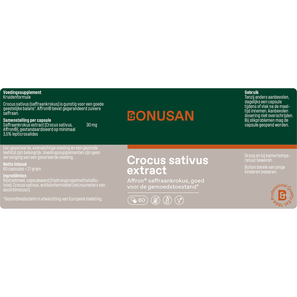 Crocus sativus extract