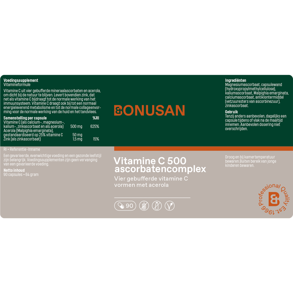 Vitamine C 500 ascorbatencomplex