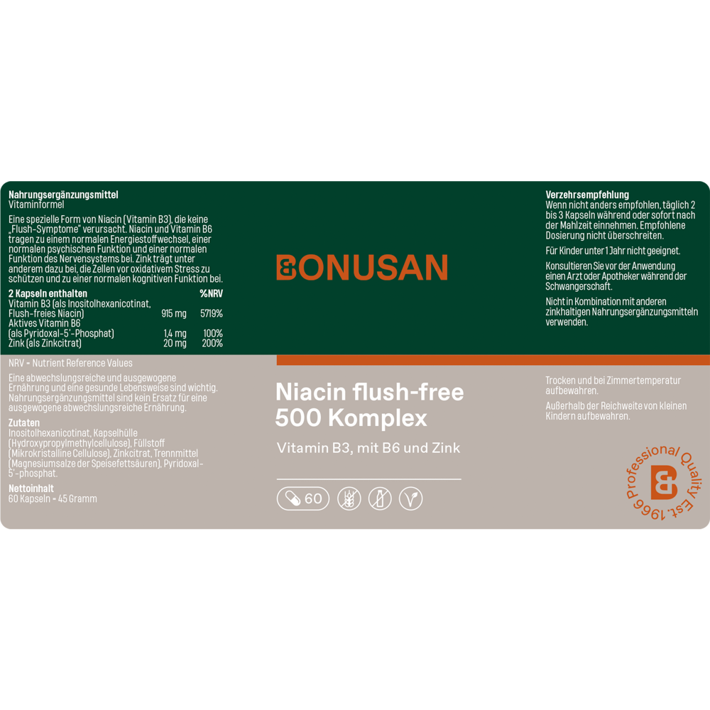 Niacin flush-free 500 Komplex
