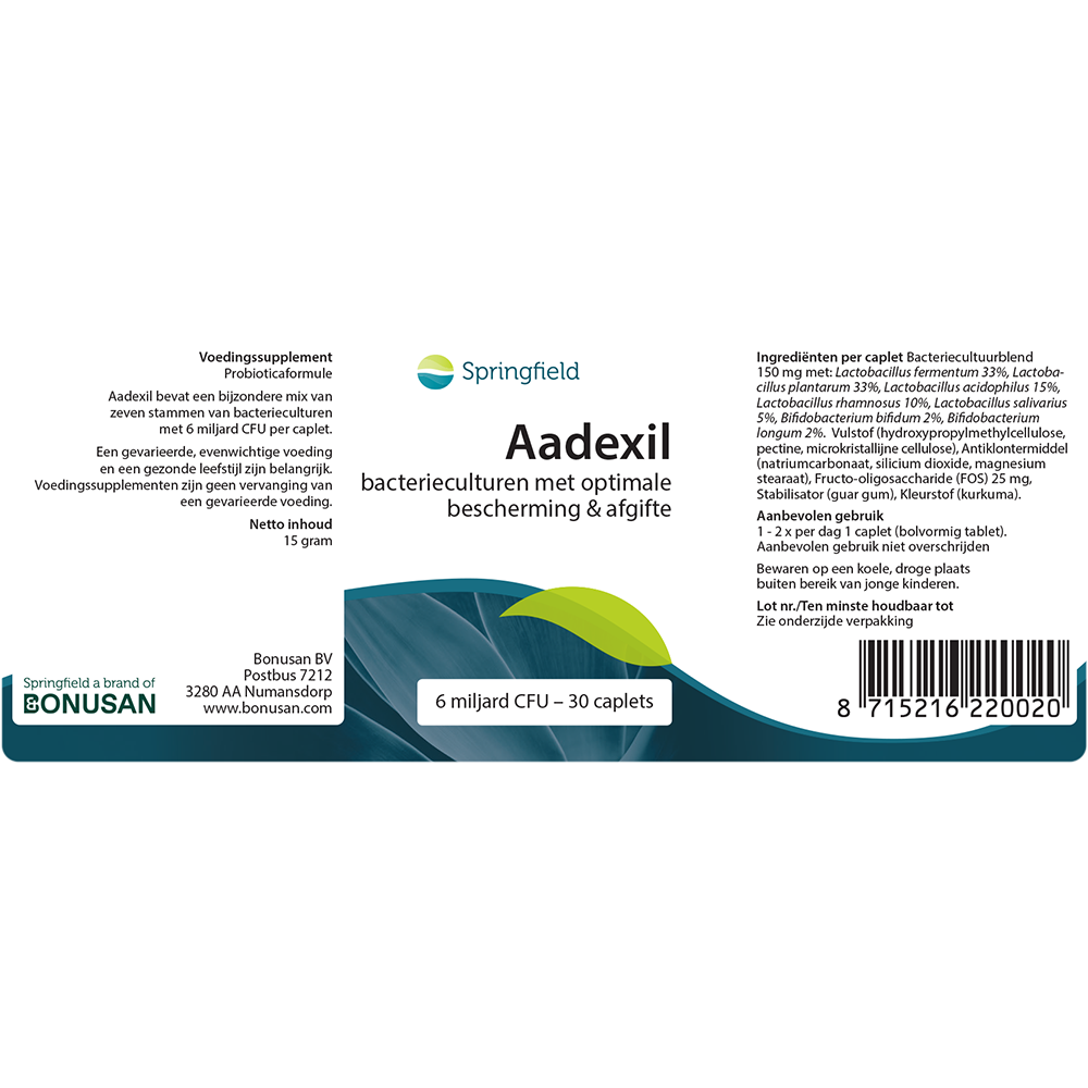 Aadexil probiotica 6 miljard CFU 90 caplets