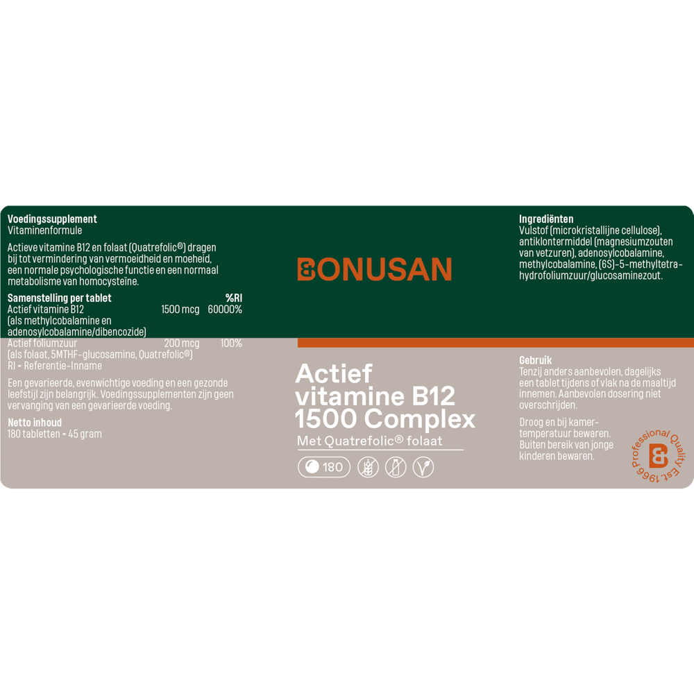 Actief vitamine B12 1500 Complex